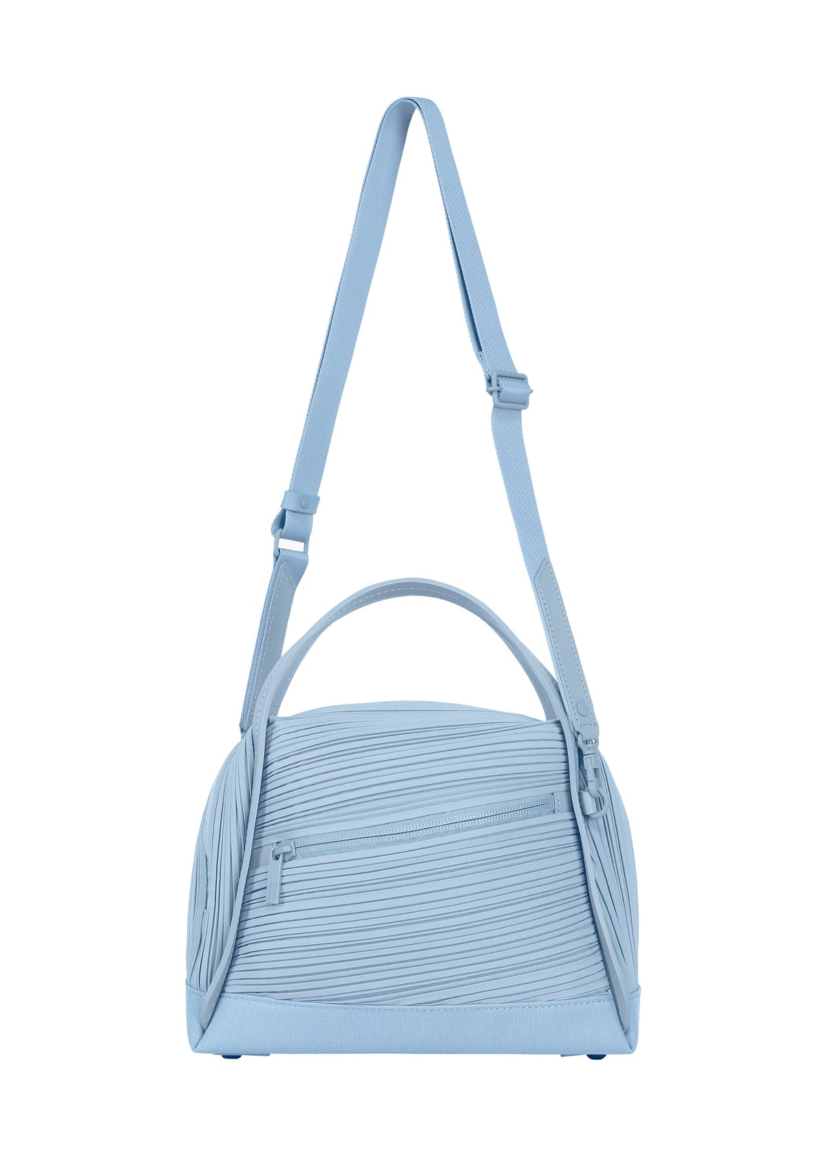 A product shot of the PLEATS PLEASE ISSEY MIYAKE BIAS PLEATS BAG bag in light blue.