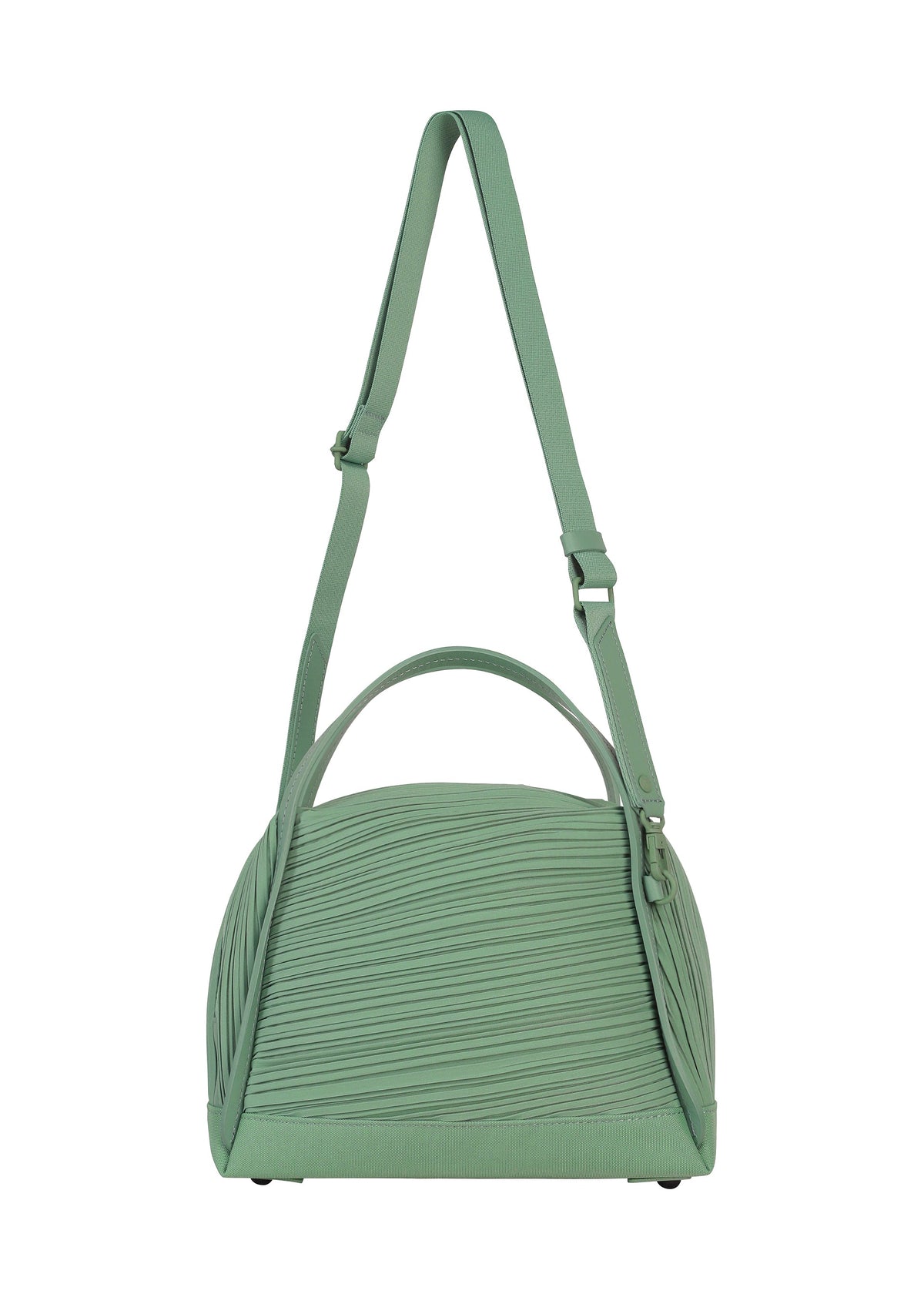 A detail shot of the PLEATS PLEASE ISSEY MIYAKE BIAS PLEATS BAG bag.