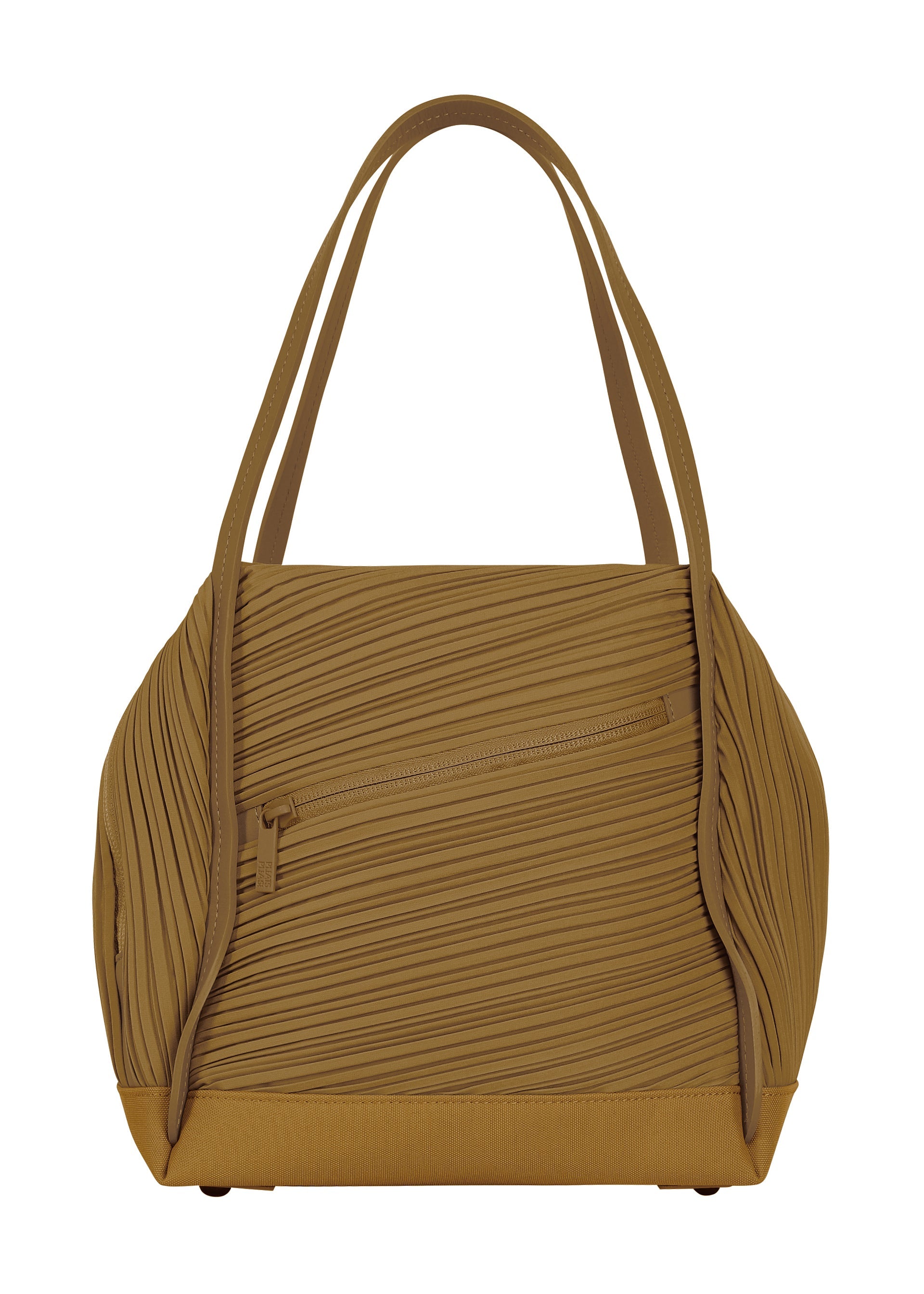 A product shot of the PLEATS PLEASE ISSEY MIYAKE BIAS PLEATS BAG bag in khaki.