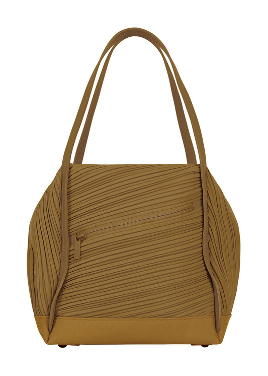 A product shot of the PLEATS PLEASE ISSEY MIYAKE BIAS PLEATS BAG bag in khaki.
