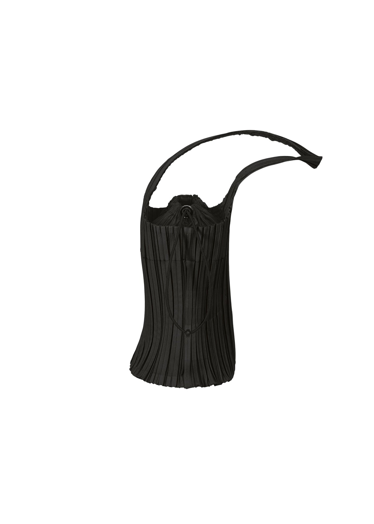 A product shot of the PLEATS PLEASE ISSEY MIYAKE PLEATS SWAN BAG bag in black.