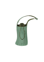A product shot of the PLEATS PLEASE ISSEY MIYAKE PLEATS SWAN BAG bag in grayish green.