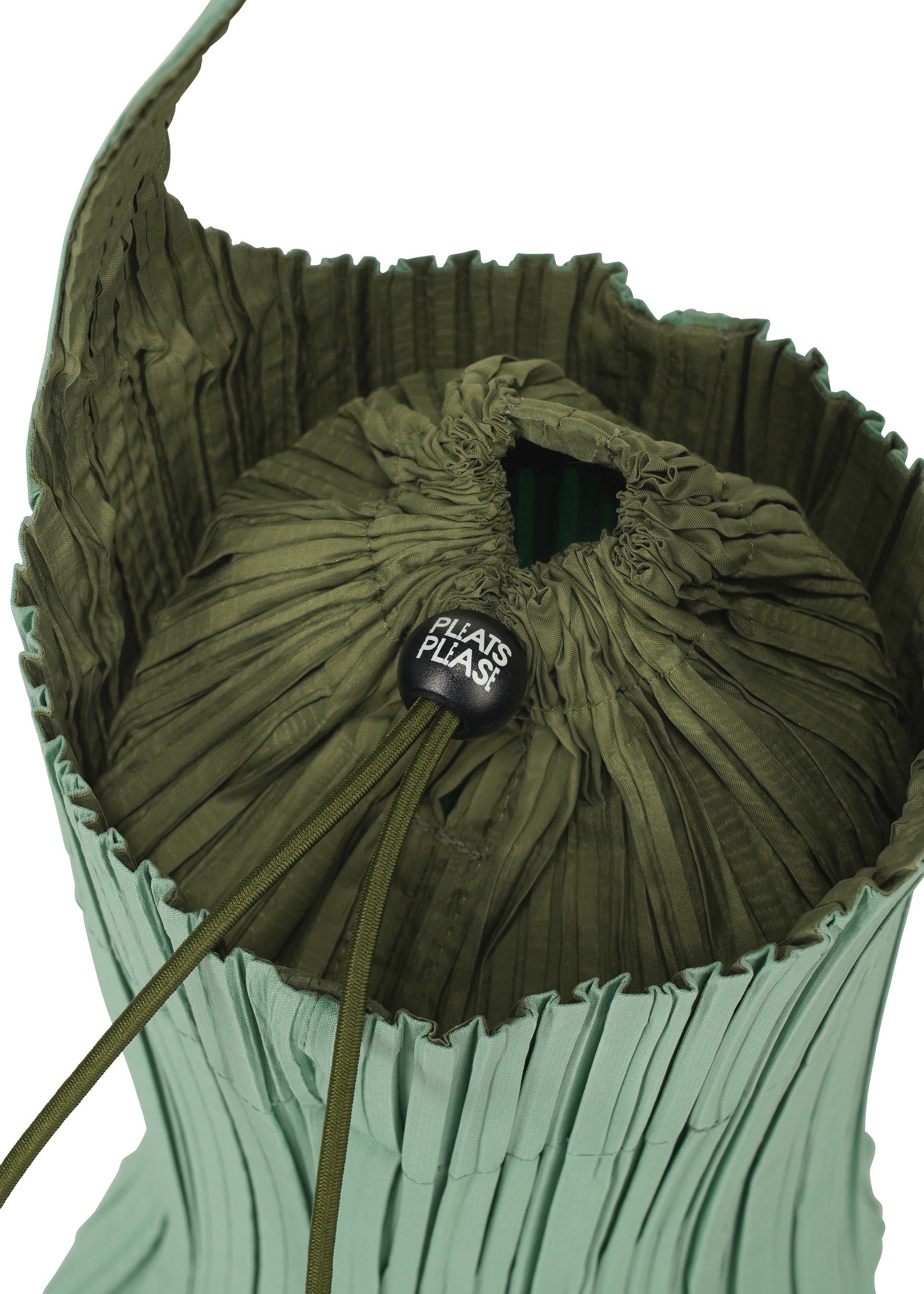 A detail shot of the PLEATS PLEASE ISSEY MIYAKE PLEATS SWAN BAG bag.