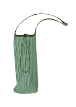 A product shot of the PLEATS PLEASE ISSEY MIYAKE PLEATS SWAN BAG bag in grayish green.